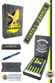 Fenerbahçe Orijinal Lisanslı Since 1907 Fenerbahçe Şal Atkı ve Hybrt Tükenmez Kalem Set Ahşap Kutulu - 1