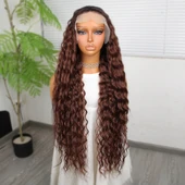 Kahve Karamel Ombreli Fiber Sentetik Tül Peruk thumbnail 2