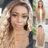 Kumral Balköpüğü Ombreli ve Röfleli Fiber Sentetik Tül Peruk thumbnail 1