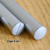Metal Alüminyum Oklava 2'li Set 99-49 cm Börek Hamur Yufka Açma Silindir Yuvarlak Uzun Kısa Mutfak - 5