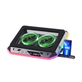 Classone Gaming GT200 Laptop Soğutucu Notebook Stand,3000 RPM, 10 RGB ışık kontrolü , 15.6 -17 inch , Hız kontrolü , 2 Büyük fan ,Telefon standı, 1 TYPE C Usb, 1 Usb - 2