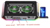 Classone Gaming GT200 Laptop Soğutucu Notebook Stand,3000 RPM, 10 RGB ışık kontrolü , 15.6 -17 inch , Hız kontrolü , 2 Büyük fan ,Telefon standı, 1 TYPE C Usb, 1 Usb - 1
