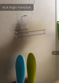 Kağıt Havluluk Paslanmaz Peçetelik Çelik Banyo Havluluk Düzenleyici Krom - 1