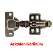 Mobilya Kapak Kapağı Mutfak Vestiyer Kiler Dolabı Metal Düz Krom Pistonlu Tas Menteşe 2 ADET - 3