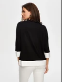 Faik Sönmez Minimalist V Yaka 3/4 Kol Kadın T-Shirt - Günlük & İş - 3