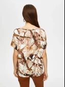 Faik Sönmez Oversize Minimalist Kadın T-Shirt - Kısa Kol Günlük - 3