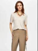 Faik Sönmez Oversize V Yaka Kadın T-Shirt - Rahat ve Şık thumbnail 4