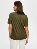 Faik Sönmez Oversize V Yaka Kadın T-Shirt - Rahat ve Şık thumbnail 3