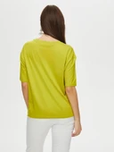 Faik Sönmez Kadın Çiçek Baskı Detaylı Yuvarlak Yaka Kısa Kol T-Shirt - 10