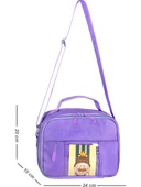 Waddell Kawaii Kore Tarzı Aksesuarlı İlkokul Sırt ve Beslenme Çantası Lila 25002 - 6