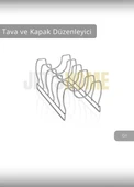 Tava Kapak Düzenleyici Paslanmaz 5 Bölmeli Tabaklık Gri - 2