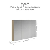 Creavit D20 Aynalı Dolap Dafne - 1