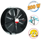 Havalandırma Aspiratörü Fanı 200 W Monofaze Kirli Hava Kötü Koku Tahliye Metal Fan Vantilatör 450 mm - 1