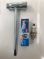 SPARK PLUG BUJİ+BUJİ ANAHTARI MOTORLU TIRPAN VE TESTERE UYUMLU - 1