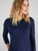Faik Sönmez Minimalist Oversize Uzun Kol Kadın T-Shirt - Günlük Şıklık - 12