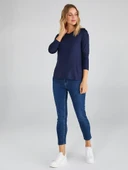 Faik Sönmez Minimalist Oversize Uzun Kol Kadın T-Shirt - Günlük Şıklık - 10