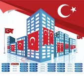 Türk Bayrağı 20x30 cm Alpaka Kumaş-100 adet- - 3