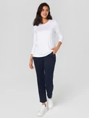 Faik Sönmez Minimalist Oversize Uzun Kol Kadın T-Shirt - Günlük Şıklık - 3