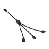 3 yollu Siyah RGB LED şerit Splitter bağlantı kablosu DC 5V-12V Y şekli uzatma kablosu çoklayacı çoğaltıcı konnektör adaptör 5050 3528 - 1