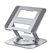 Polham 360 Derece Dönebilen Yükseklik, Açı Ayarlı Notebook, Tablet Standı, Kaydırmaz, Katlanabilir Stand - 1