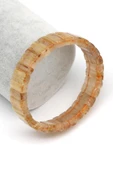 Golden Rutil Kuvars Doğal Taş Bileklik 5 x 11 mm Özel Kesim - 1