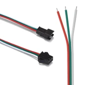 2 adet 3 Pin JST SM 10cm Kablo Erkek Dişi Çifti Bağlantı Soketi LED Konnektör Şerit LED RGB - 1