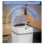 Greentech Sensörlü 12 Litre Çöp Kovası (Şarj Edilebilir Lityum Pilli) / GT-SC01 - 6