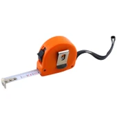 Şerit Metal Bükülebilir Metre 3 m x 16 mm Turuncu Renk Düğmeli Ölçüm Ölçme Plastik Kasalı thumbnail 3