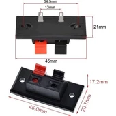 2li Hoparlör Terminal Soketi Panel Montaj Tip Yaylı soket Speaker Ses konnektör bağlantı kablo elektrik Birleştirme - 3