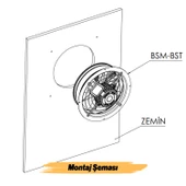 Havalandırma Aspiratörü Fanı 65 W Monofaze Kirli Hava Kötü Koku Tahliye Metal Fan 250 mm Vantilatör thumbnail 4