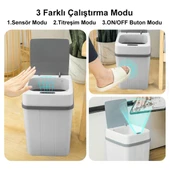 Greentech Sensörlü 12 Litre Çöp Kovası (Şarj Edilebilir Lityum Pilli) / GT-SC01 - 3