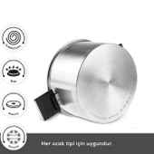 Karaca Aşiyan Katlanabilir Kulplu 10 Parça Çelik Tencere Seti thumbnail 3