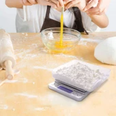 Metal Dijital Hassas Terazi LCD Ekran Pilli 0.01 gr Hassasiyet 500 gram Tartım Mutfak Tartısı Ölçüm - 2