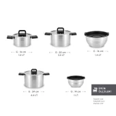 Karaca Aşiyan Katlanabilir Kulplu 10 Parça Çelik Tencere Seti thumbnail 2