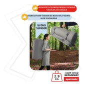 XPERMATE GezginMat Kamp Yatağı Taşıma Çantalı Kamp Matı Fermuarlı Kamp Minderi Çadır Matı Su itici Kumaş 90x190x6cm thumbnail 4