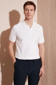 Erkek Slim Fit Serin Tutan Polo Yaka Düğmeli T-shirt -D7087 - 2