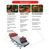 XPERMATE GezginMat Kamp Yatağı Taşıma Çantalı Kamp Matı Fermuarlı Kamp Minderi Çadır Matı Su itici Kumaş 90x190x6cm thumbnail 5