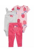 Carters Layette Pembe Kız Bebek 3Lü Set - 1