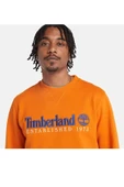 Timberland Logo İşlemeli Erkek Turuncu Sweatshirt - 1