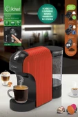 Kiwi Kcm-7597 Multikapsül Kahve Makinesi Kırmızı Nespresso / Tchibo / Toz Kahve ile Uyumlu - 1