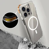 iPhone 15 Pro Kılıf Magsafe Şarj Özellikli Airbagli Şeffaf İncek Kapak thumbnail 5