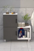 2 Kapaklı L Çok Amaçlı Banyo Dolabı Antrasit - 1