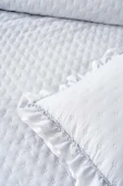 Hola Gri Çift Kişilik Yatak Örtüsü Takımı 3 Parça Uyku & Çeyiz Seti - 4