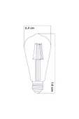 Led E27 St64 Ampul 6W 2500K (Gün Işığı) ERD-81 - 2