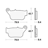 TRW LUCAS YAMAHA XMAX250 2014-2016 ABS’SİZ ARKA FREN BALATASI thumbnail 4