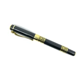 Premium Metal Roller Tükenmez Kalem Retro Desen - Gold/Black - 2