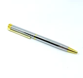 Premium Metal Roller Tükenmez Kalem - Gold/Chrome - 1
