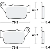TRW LUCAS YAMAHA XMAX250 2014-2016 ABS’SİZ ARKA FREN BALATASI thumbnail 1