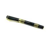 Premium Metal Roller Tükenmez Kalem Retro Desen - Gold/Black - 1