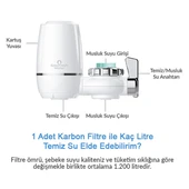Greentech Water Aktive Edilmiş Karbon Filtreli Musluk Ucu Arıtıcı / 3 Adet Karbon Filtreli Kartuş / GW-D03P2 - 4